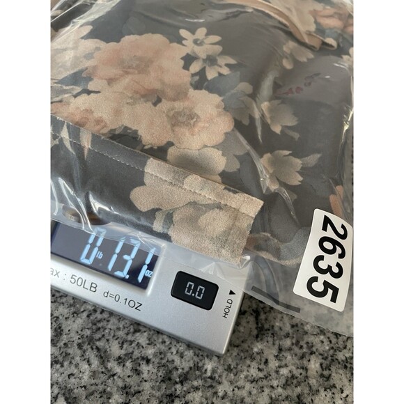 AND Longsleeve Mini Gray Floral Print Shift Dress Faux Suede Fall 90’s-8 - Picture 13 of 13